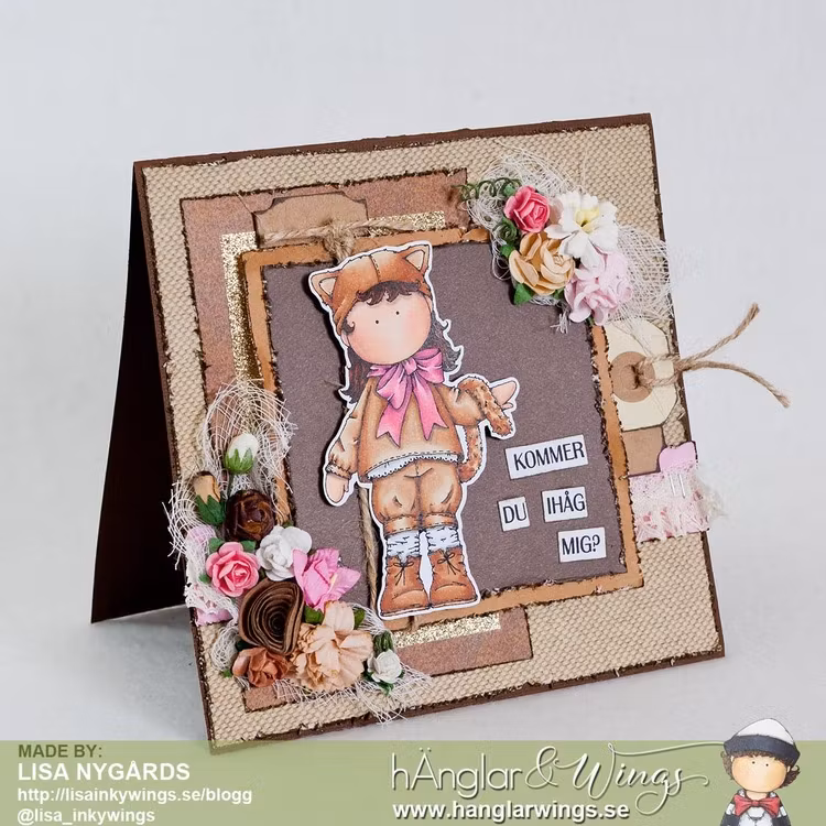 UTGÅTT - Clear Stamps - Kattflicka A7