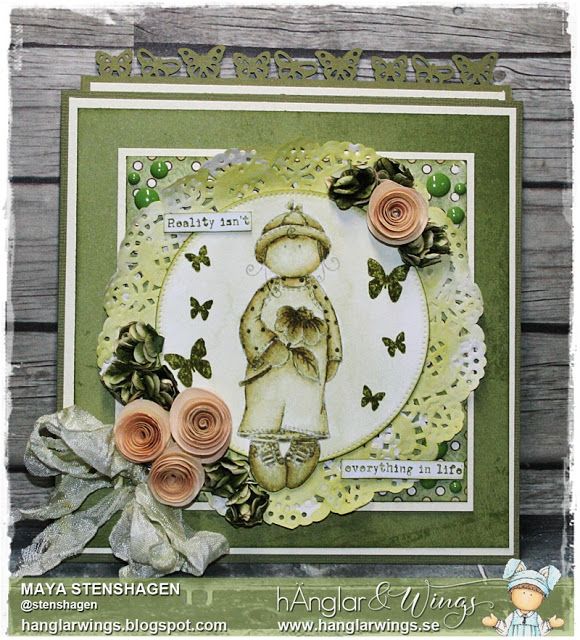 Clear Stamps - Blom- och Kaninflicka