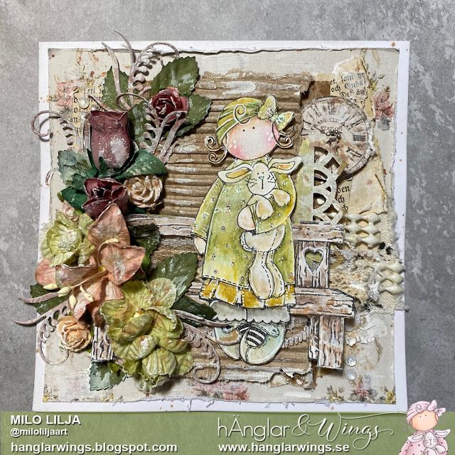 Clear Stamps - Blom- och Kaninflicka