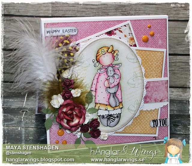 Clear Stamps - Blom- och Kaninflicka