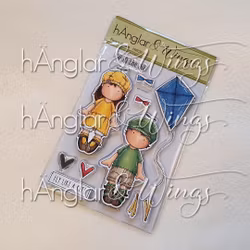 Clear Stamps - Flyga drake / Flying Kite (Spring Kit 26)