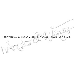 PERSONLIG - 302   Lång rak Handgjord av