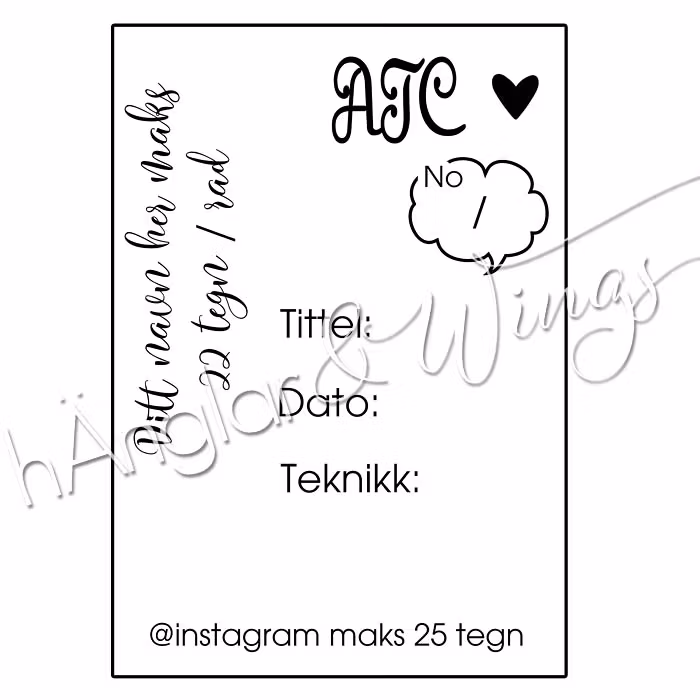 PERSONLIG - 317  ATC Skrivstilsnamn på sidan (NORSK)