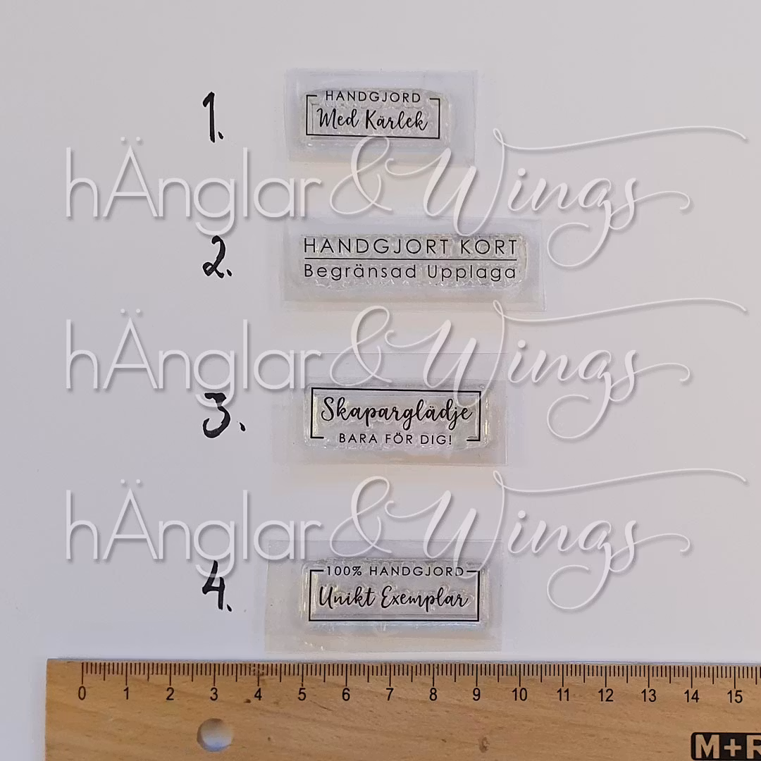 Clear Stamps - Handgjord Skaparglädje (Tillfällig produkt med val)