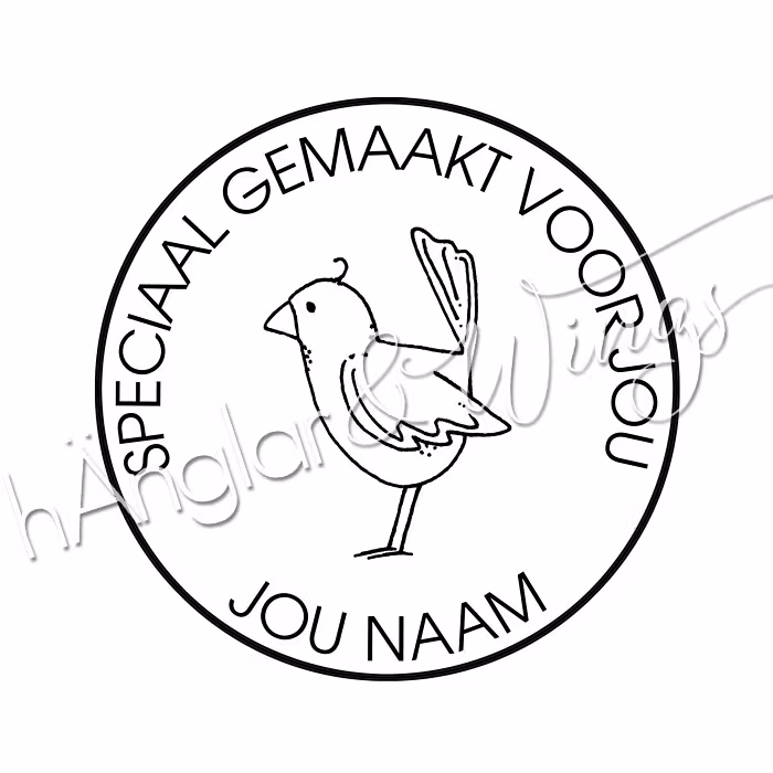 PERSONLIG - 389 Rund Fågel - Speciaal gemaakt voor jou (DUTCH)