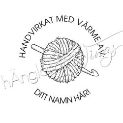 PERSONLIG - 117  Rund - Handvirkat med värme av
