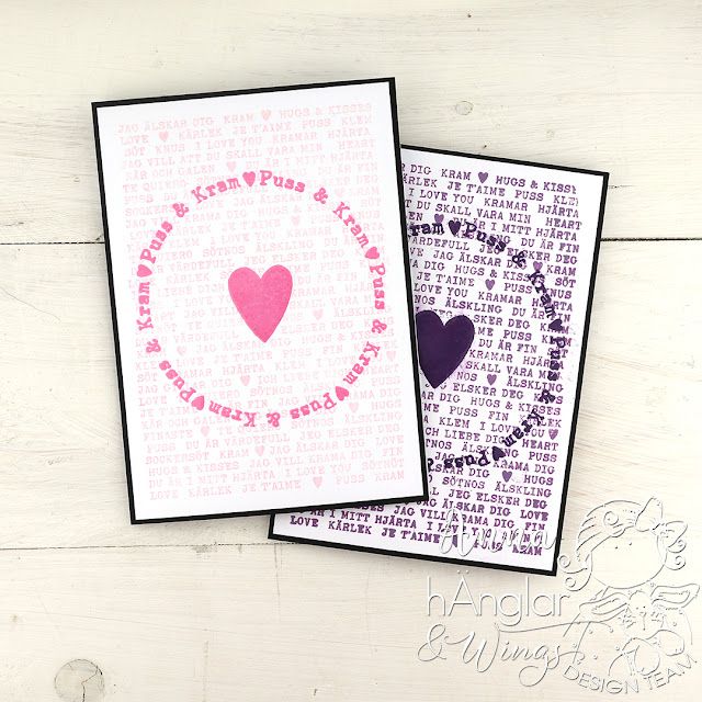 Clear Stamps - Bakgrundstext Kärlek / Background Love