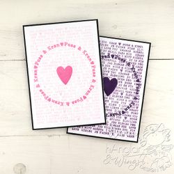 Clear Stamps - Bakgrundstext Kärlek