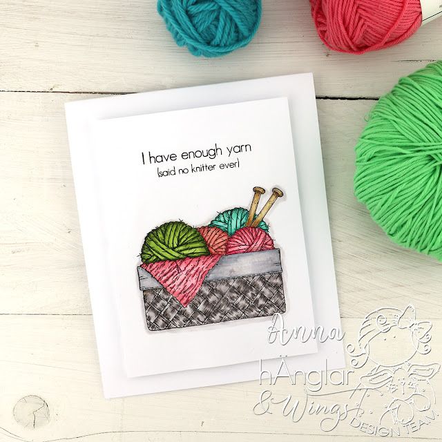 UTGÅTT - Clear Stamps - Garnkorg A7
