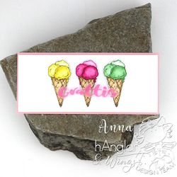 RETIRED - Clear Stamps - Glass i stora lass / Loads of ice cream A7