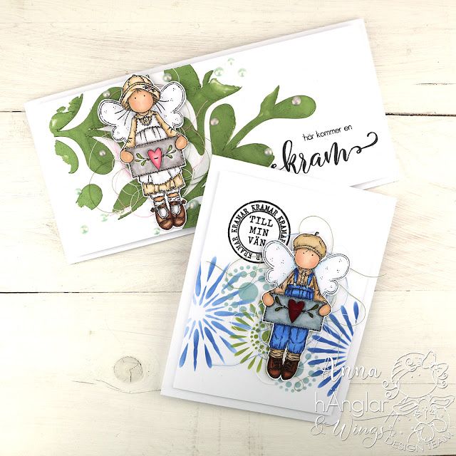 Clear Stamps - Långa SkylthÄnglar / Tall SignhAngels