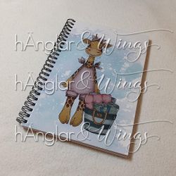 Notebook A5 Blue Summer Giraffe