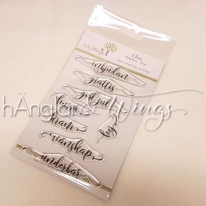 RETIRED - Clear Stamps - Inbjudan Script (Will be Retired)