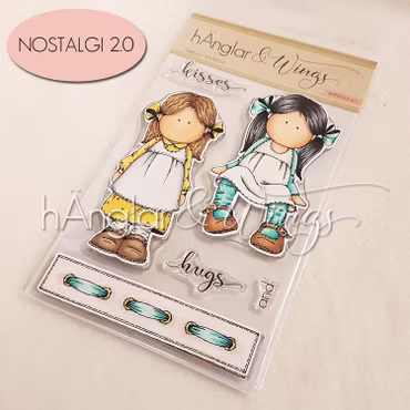 Clear Stamps - Vårflickor (tillfälligt parti - blekt papper)