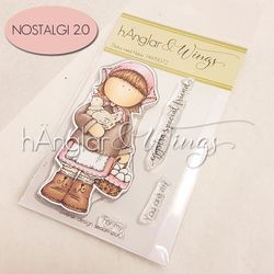 RETIRED - Clear Stamps - Flicka med Höna / Girl with Hen - A7