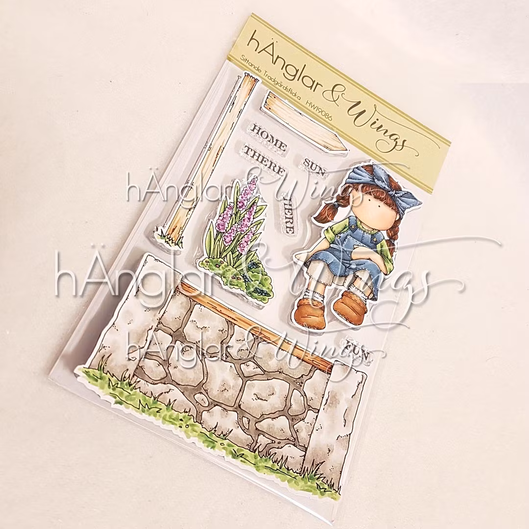 UTGÅTT - Clear Stamps - Sittande Trädgårdsflicka