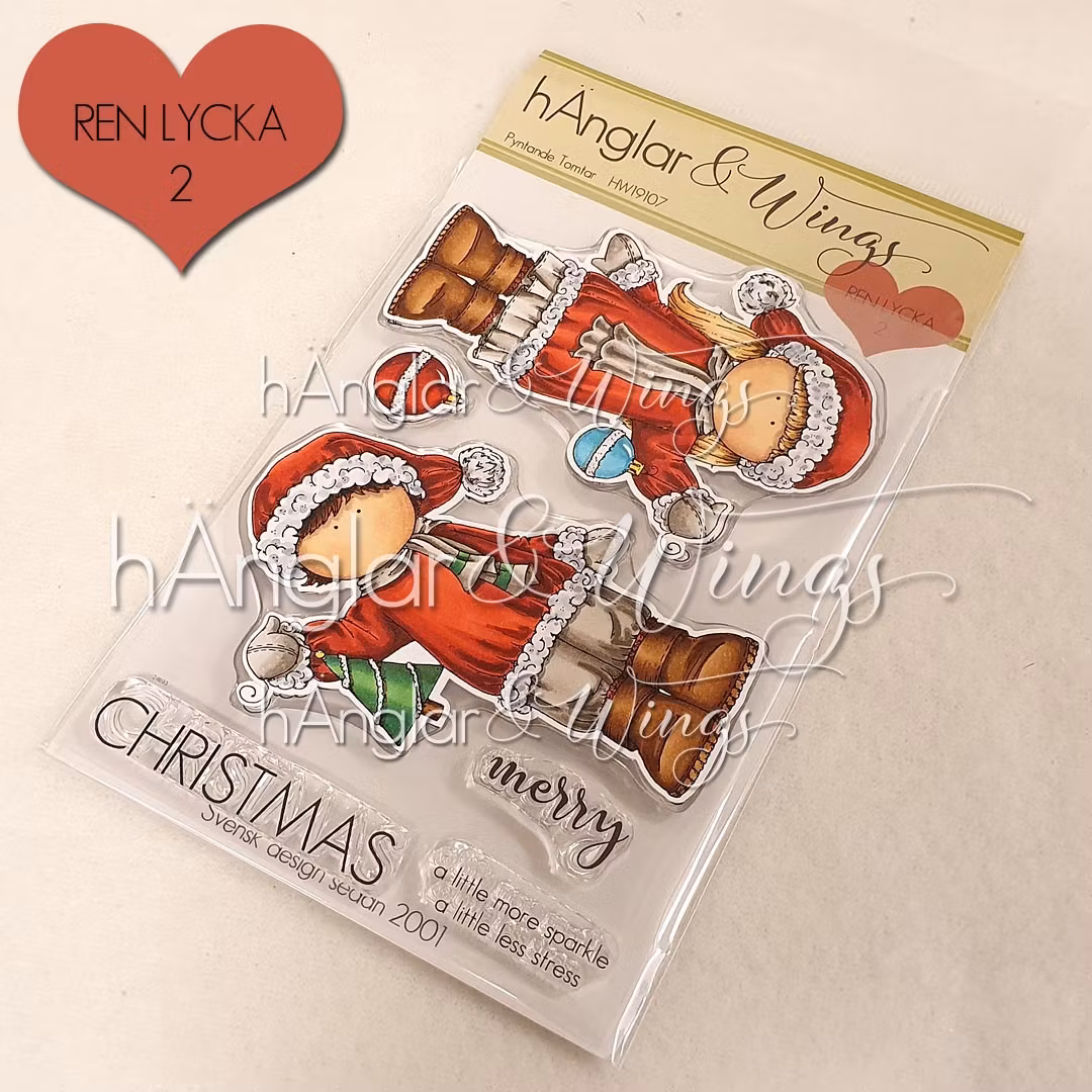 UTGÅTT - Clear Stamps - Pyntande Tomtar