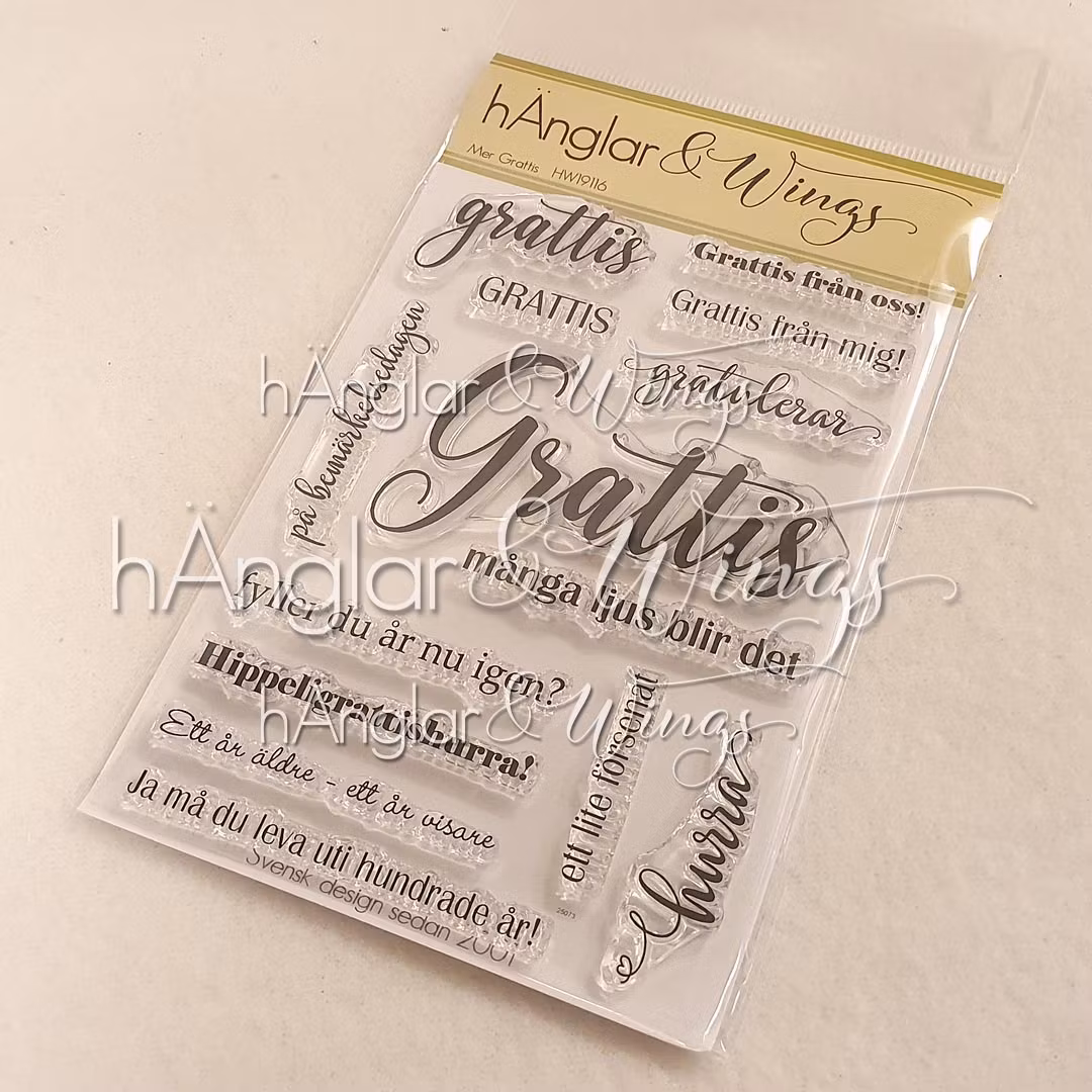 UTGÅTT - Clear Stamps - Mer Grattis