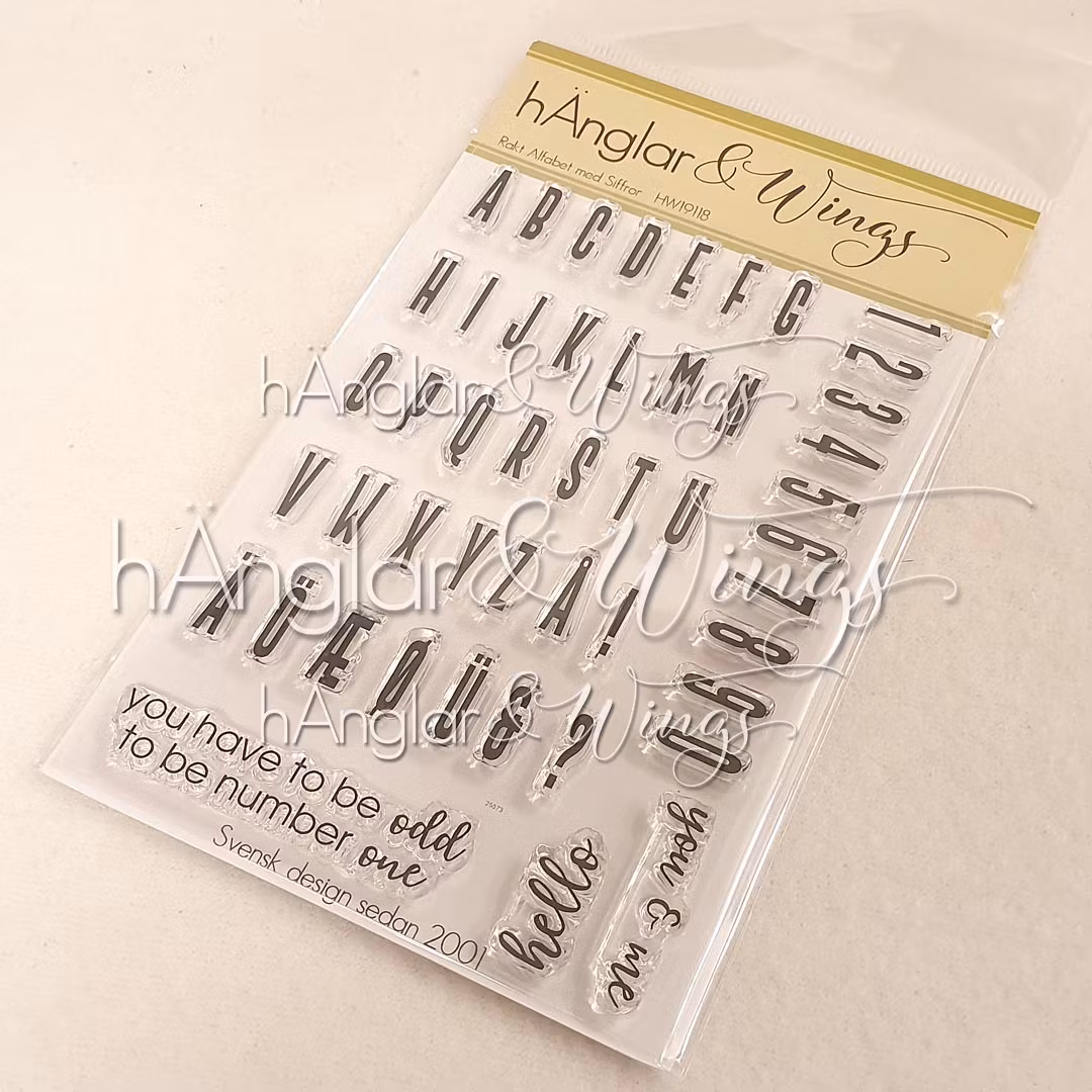 Clear Stamps - Rakt Alfabet med Siffror