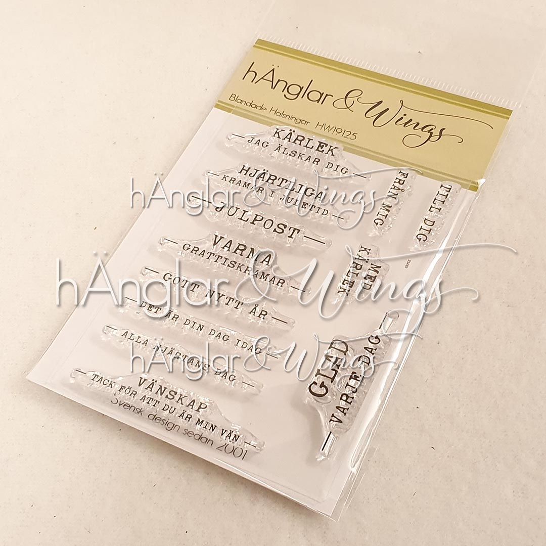 UTGÅTT - Clear Stamps - Blandade Hälsningar A7