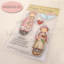 Clear Stamps - Blom- och Kaninflicka