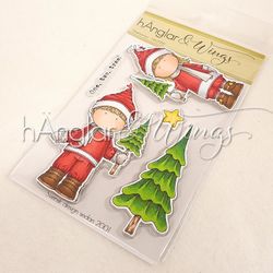 RETIRED - Clear Stamps - Grantomtar / Santas with tree