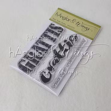 Clear Stamps - Stora Texter Grattis / Big sentens Happy Birthday  A7