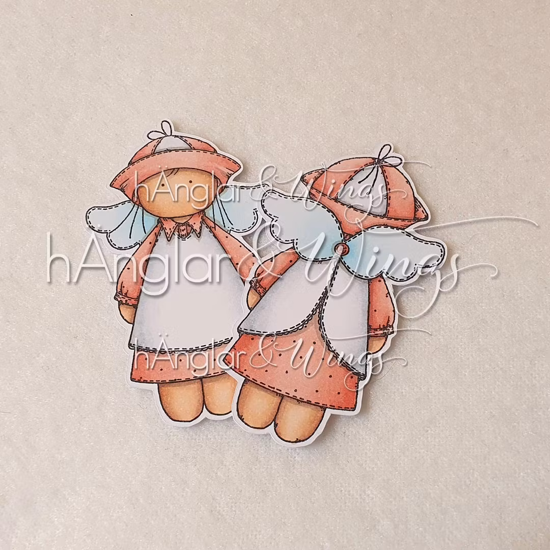 Clear Stamps - Retro - Fram & Bak-hÄngla A7