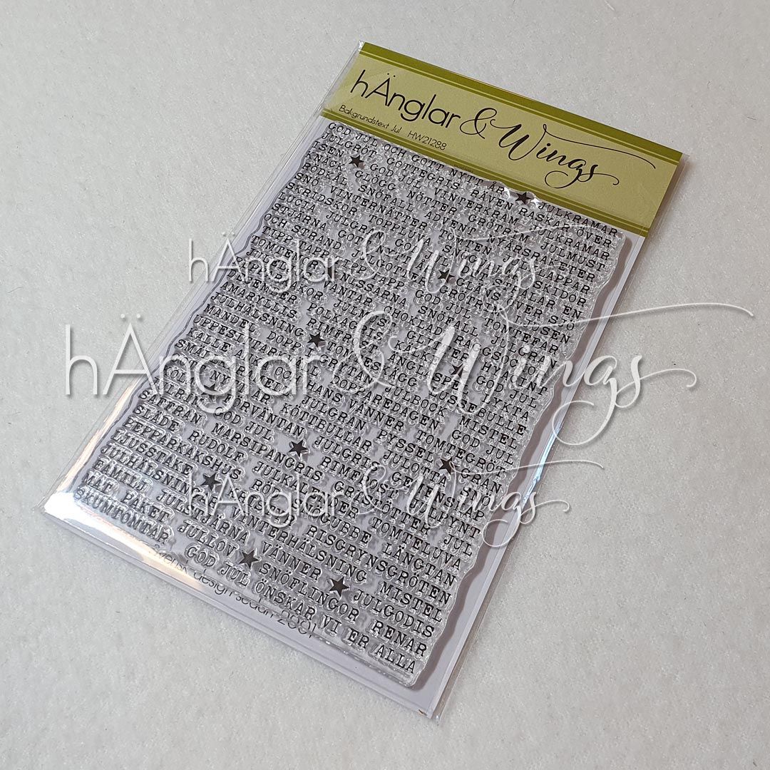 Clear Stamps - Bakgrundstext Jul