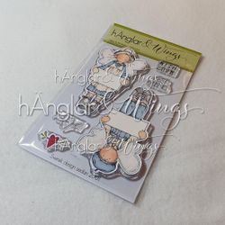 Clear Stamps - Långa SkylthÄnglar / Tall SignhAngels