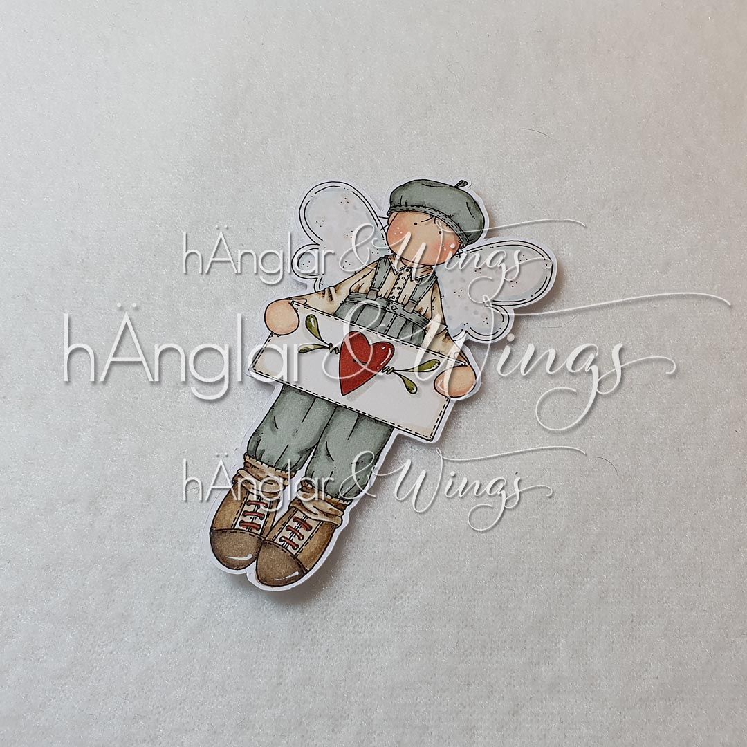 Clear Stamps - Långa SkylthÄnglar / Tall SignhAngels