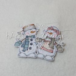 UTGÅTT - Clear Stamps - Små Snögubbar A7