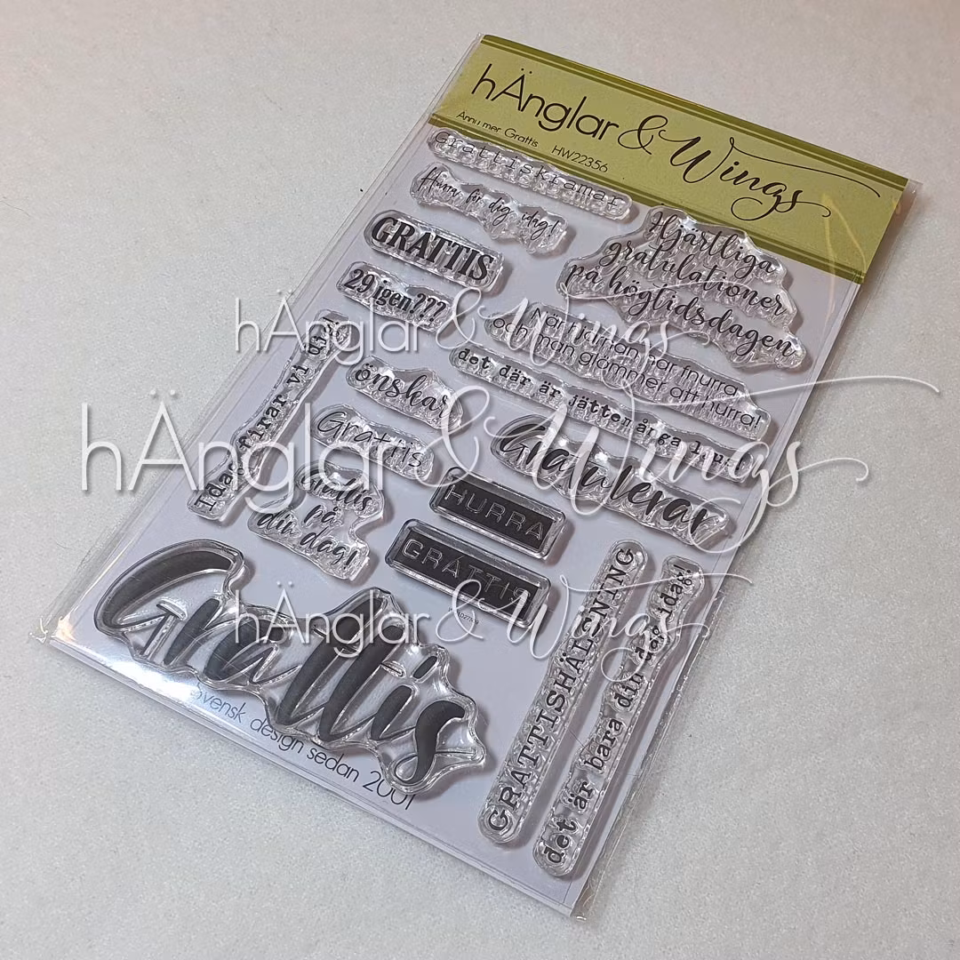 UTGÅTT - Clear Stamps - Ännu mer Grattis