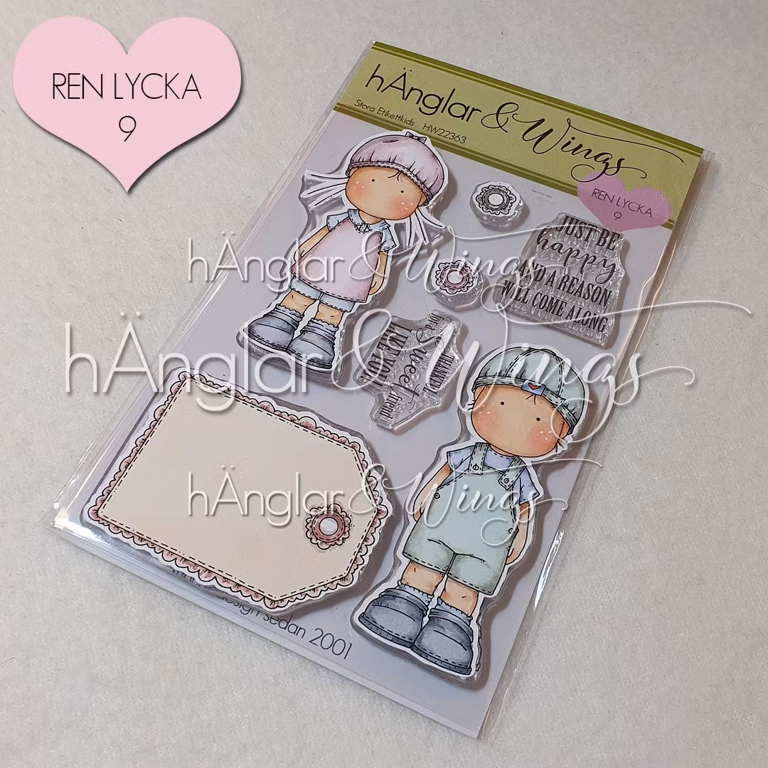 Clear Stamps - Stora Etikettkids / Large Label Kids