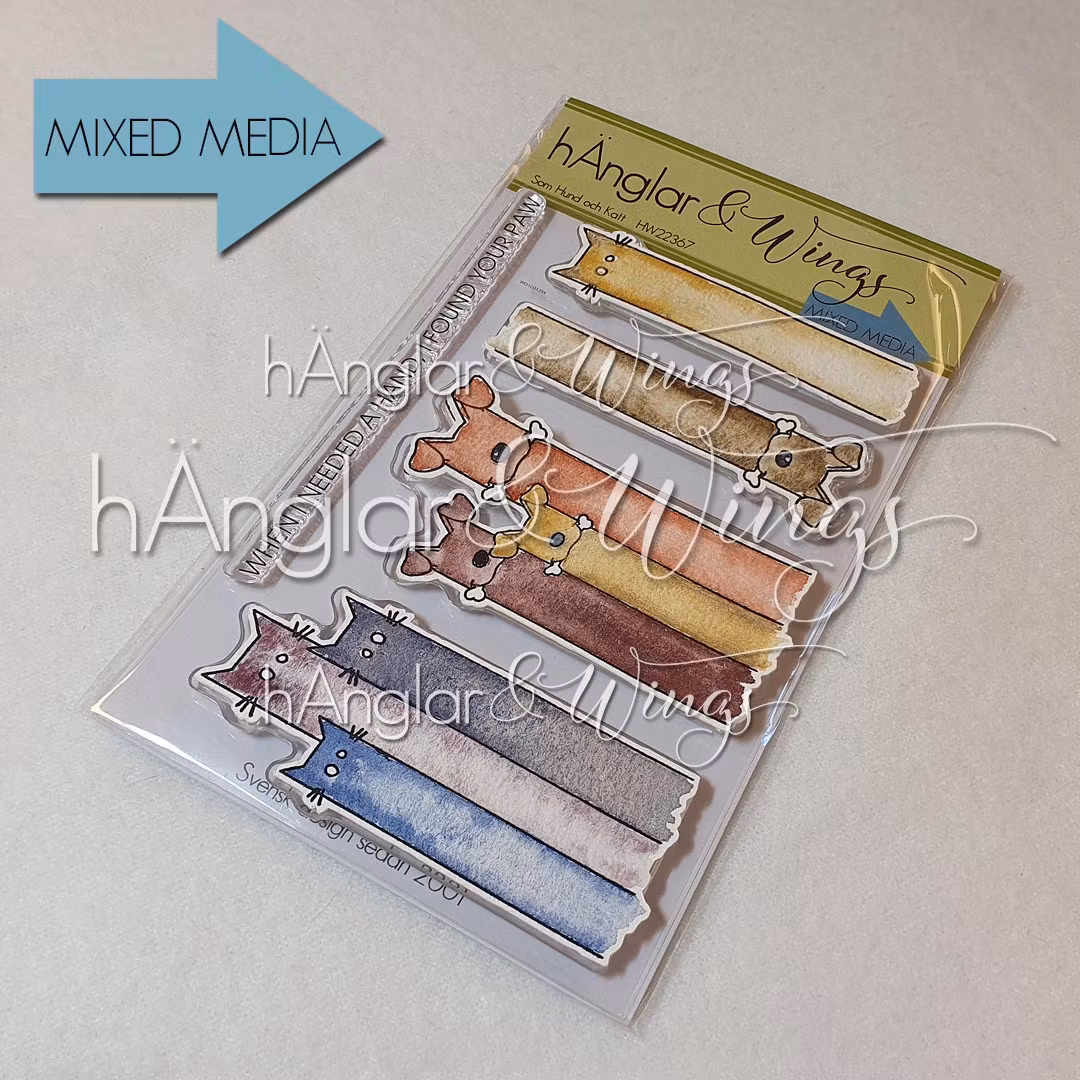 RETIRED - Clear Stamps - Som Hund och Katt / Like Dog and Cat