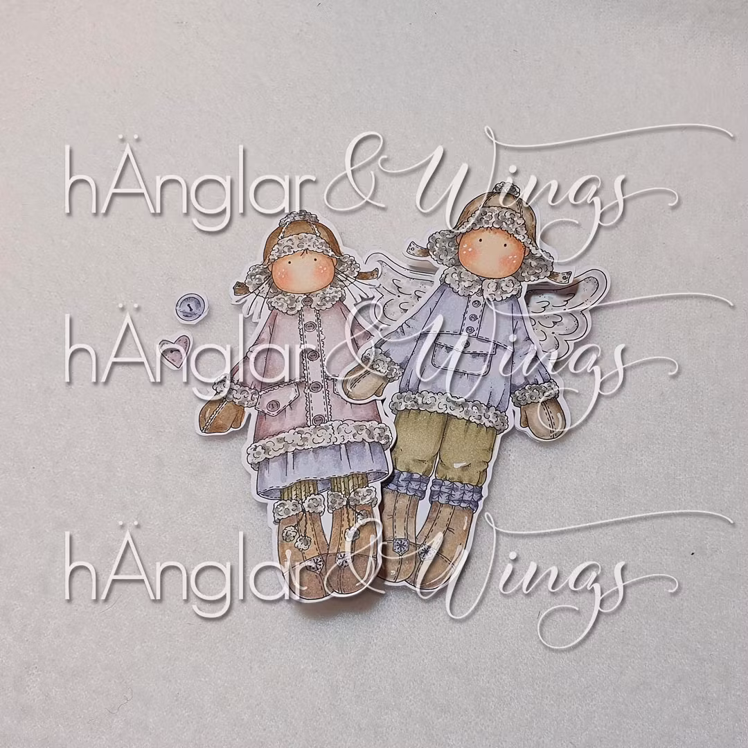 Clear Stamps - Långa snöhÄnglar / Tall SnowhAngels
