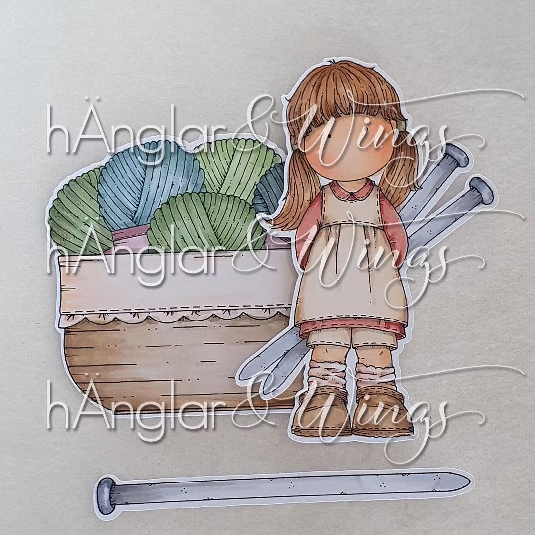 Clear Stamps - En avig, en rät / Knit, purl