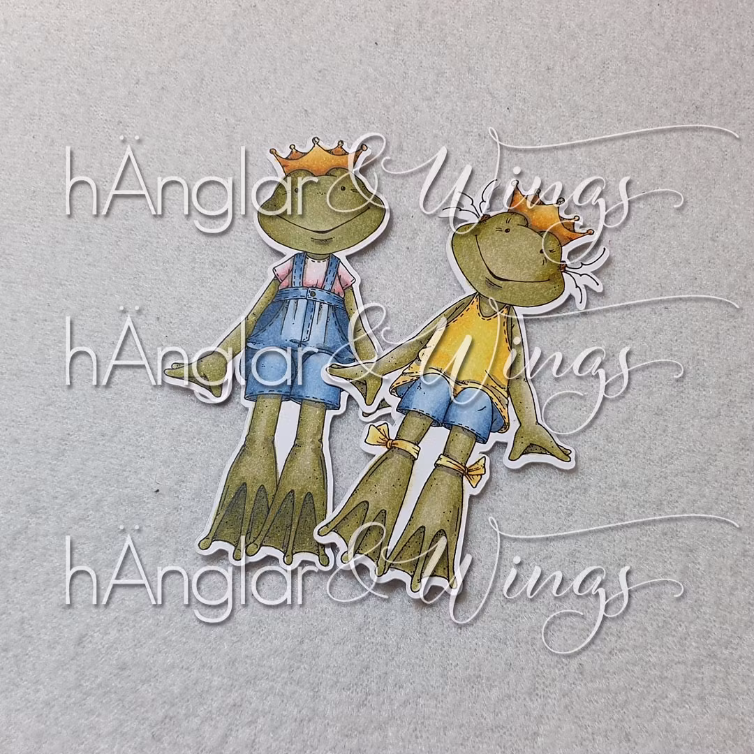 Clear Stamps - Sittande Grodor