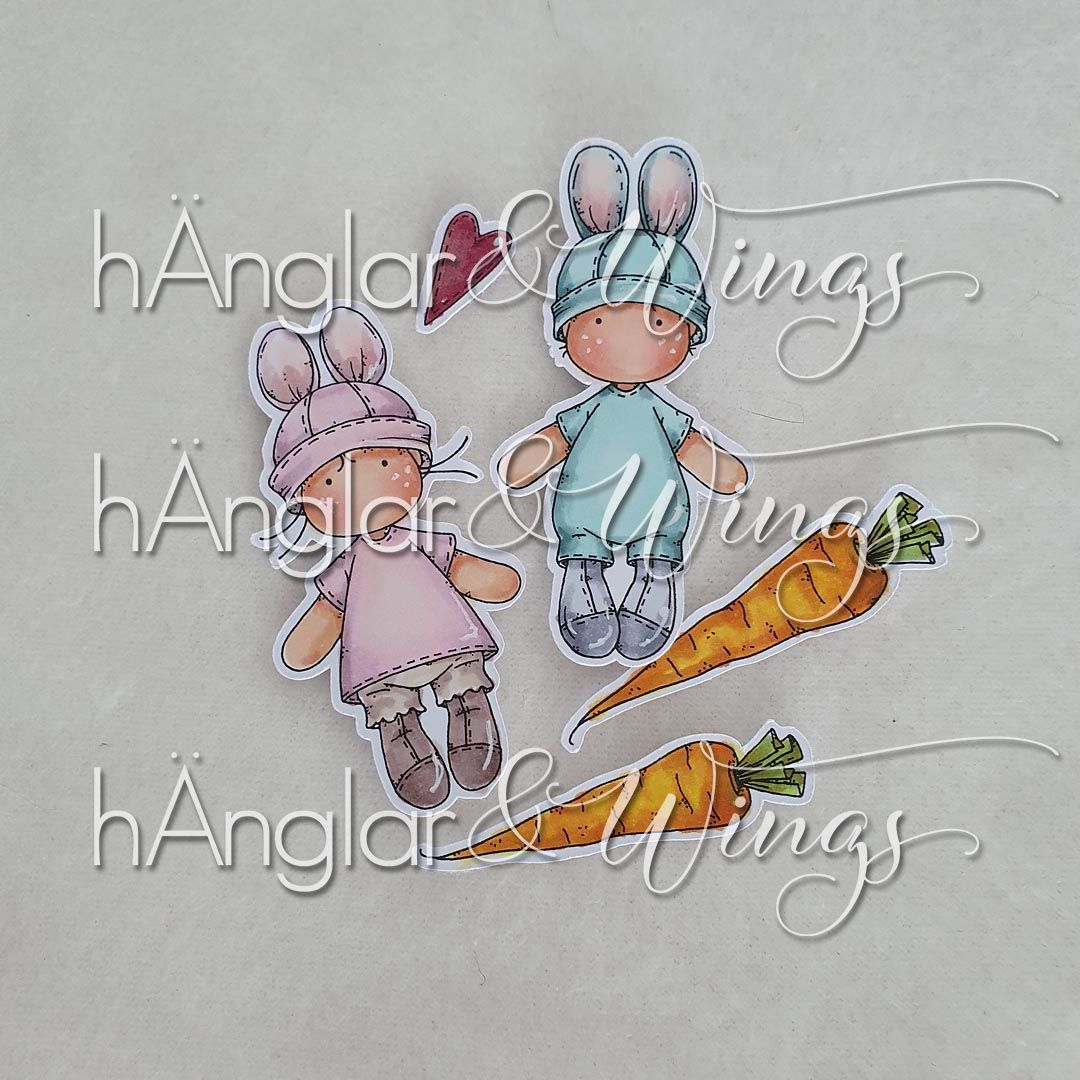Clear Stamps - Småpaltar / Small bunnies A7