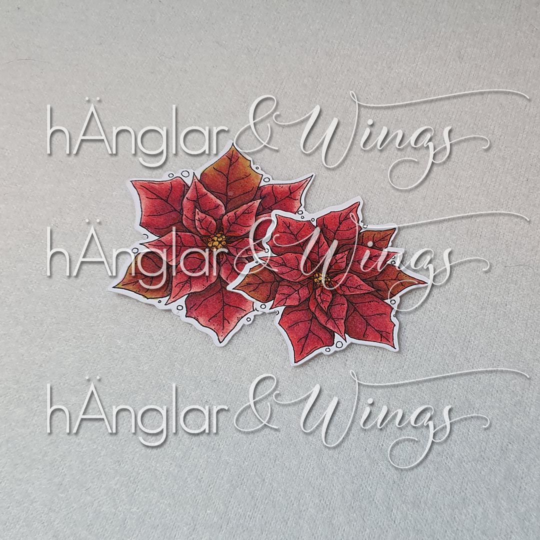 Clear Stamps - Julstjärnor /  Poinsettias A7