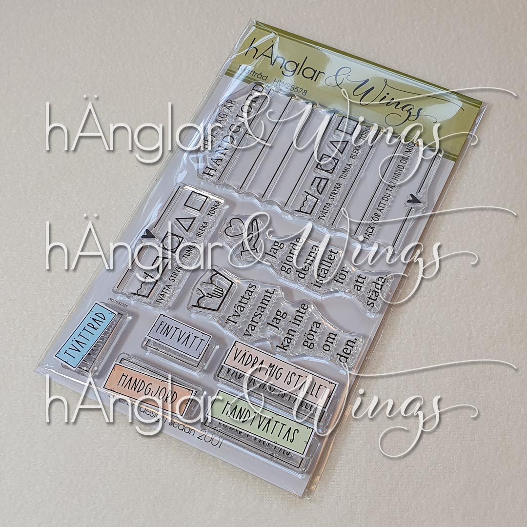 Clear Stamps - Tvättråd / Washing instructions