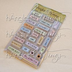 Clear Stamps - Ruttexter Tyska / Square words - German