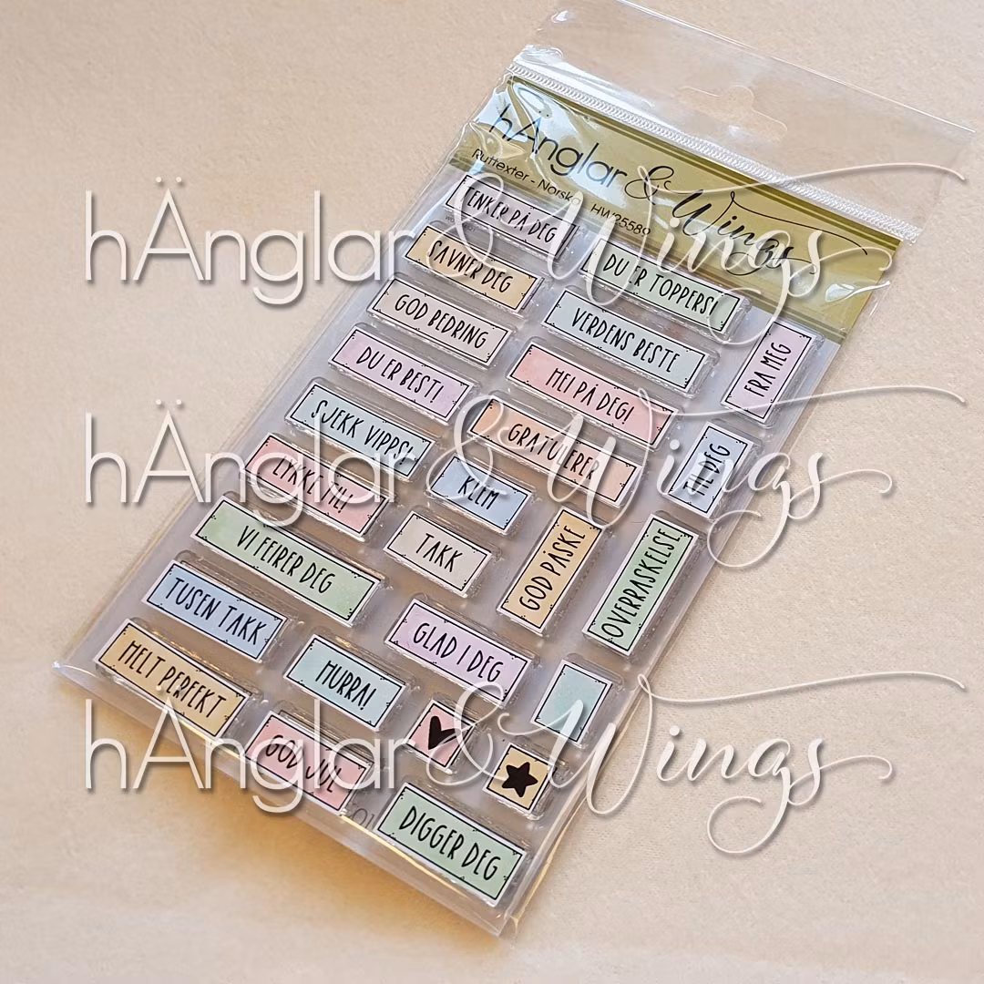 Clear Stamps - Ruttexter Norska / Square words - Norwegian
