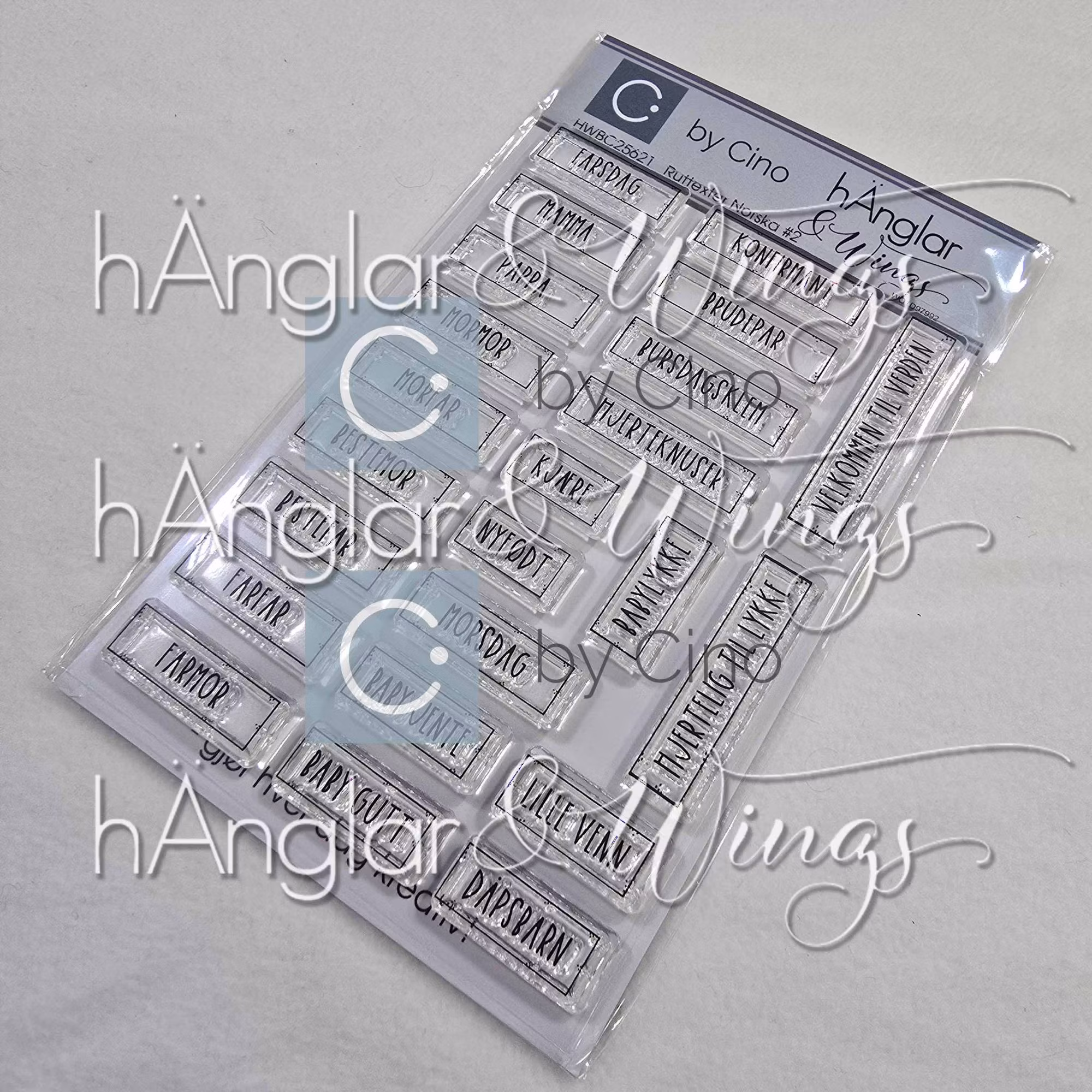 Clear Stamps - Ruttexter Norska #2 / Square Texts Norwegian #2