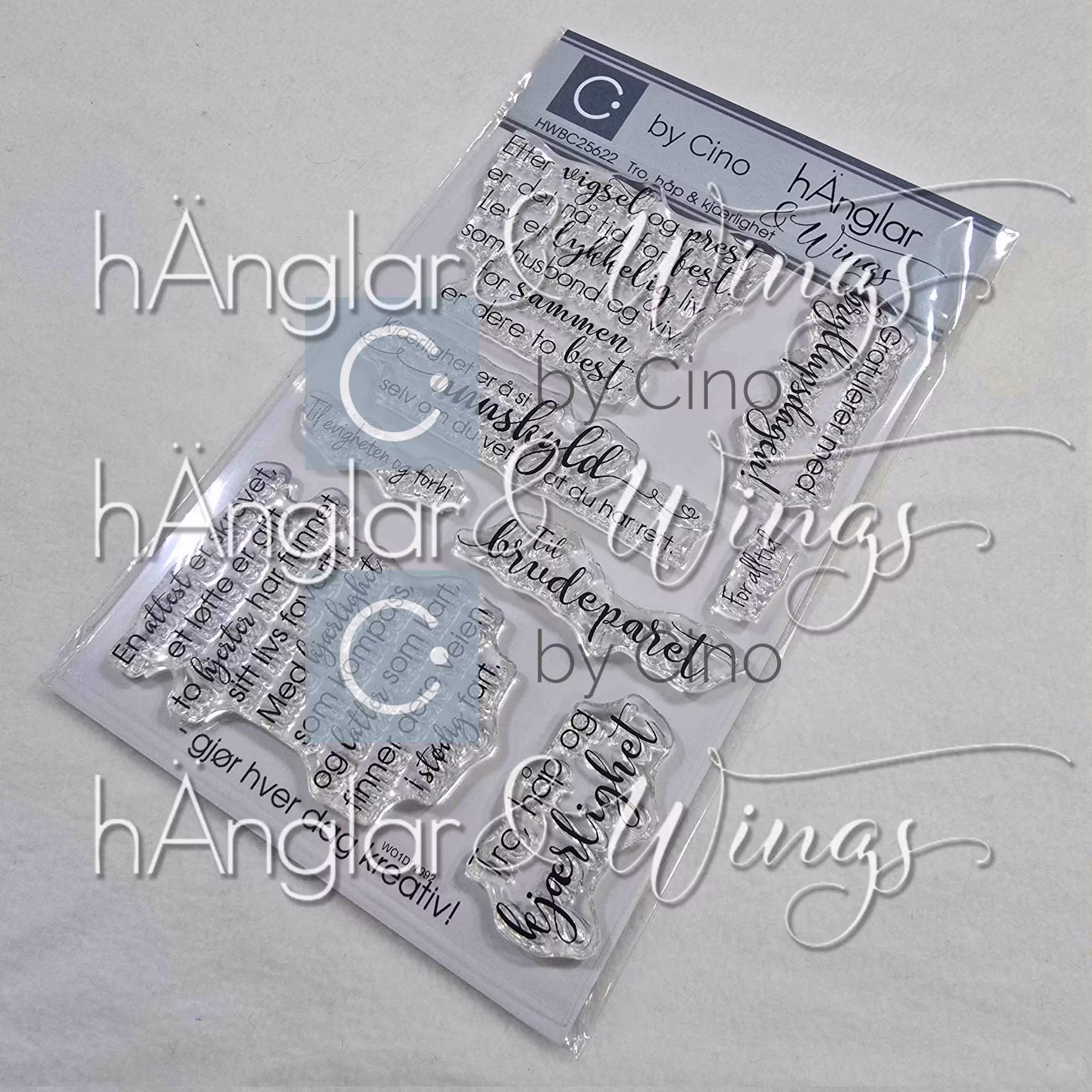 Clear Stamps - Tro, håp & kjærlighet / Faith, Hope & Love