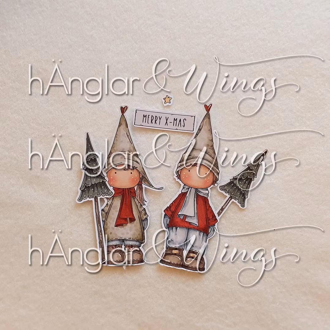 Clear Stamps - Högt i tak Tomtar