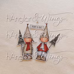 Clear Stamps - Högt i tak Tomtar