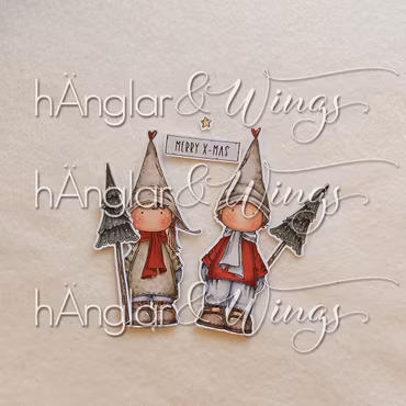 Clear Stamps - Högt i tak Tomtar