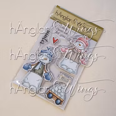 Clear Stamps - Snögubbar med vagn