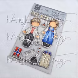 Clear Stamps - Norske bunader / Norwegian national costumes